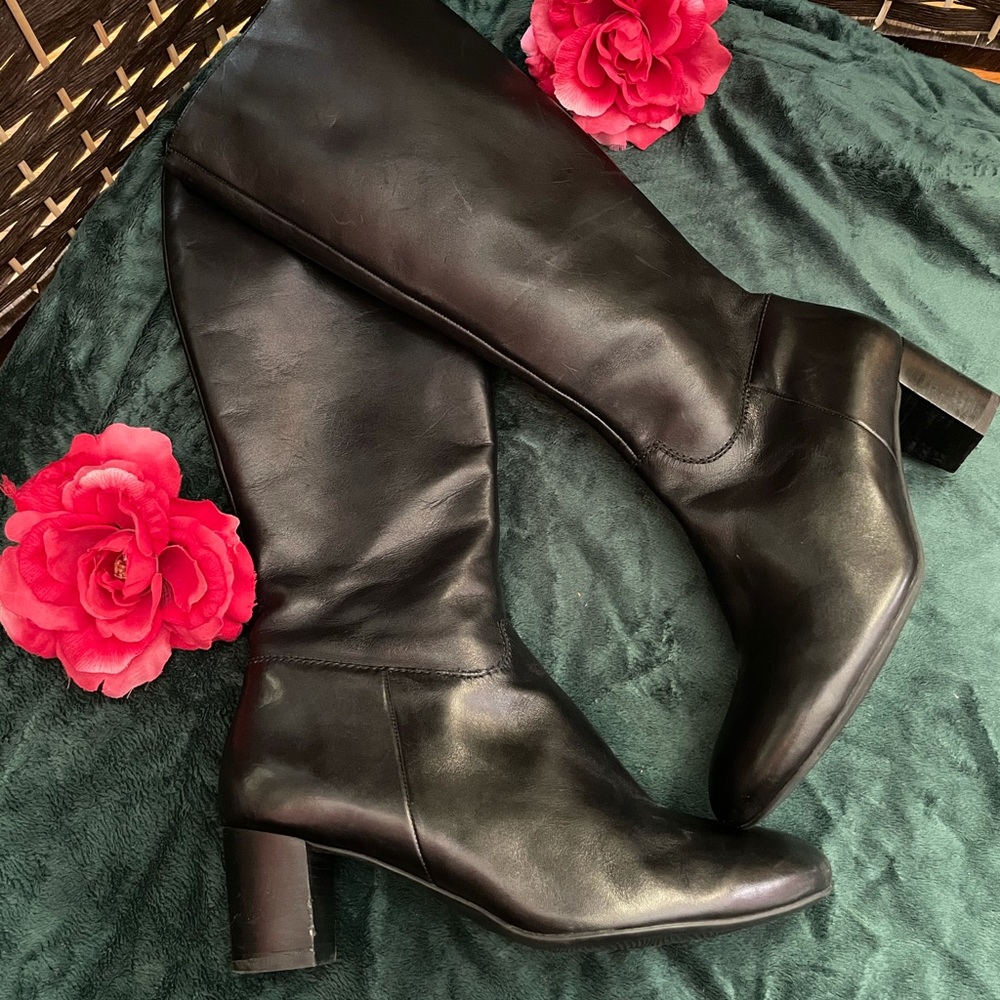 Ecco Black Leather Boots